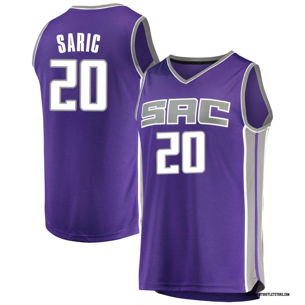 Purple Dario Saric Men's Fast Break Sacramento Kings Jersey - Icon Edition