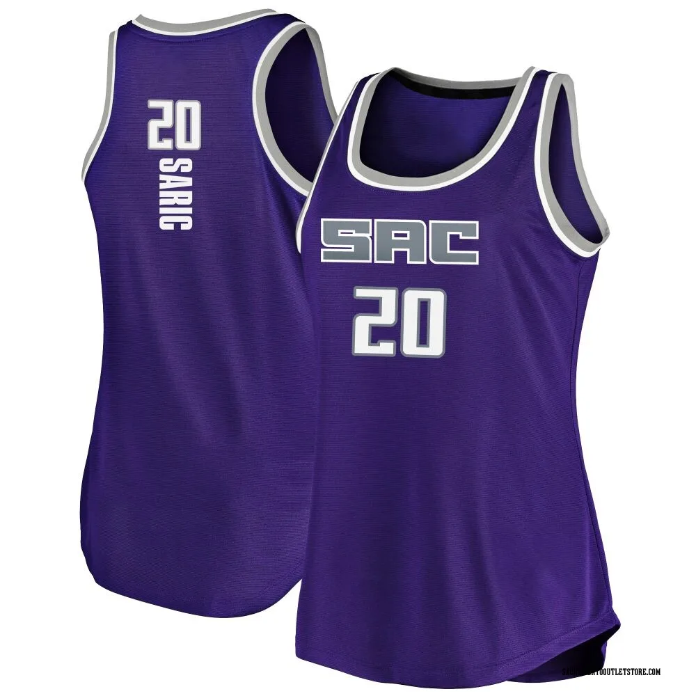 Purple Dario Saric Women's Fast Break Sacramento Kings Tank Jersey - Icon Edition